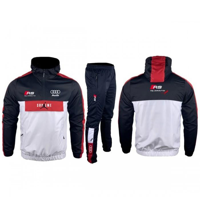 Audi RS Tricolor Color Block Windbreaker Tracksuit