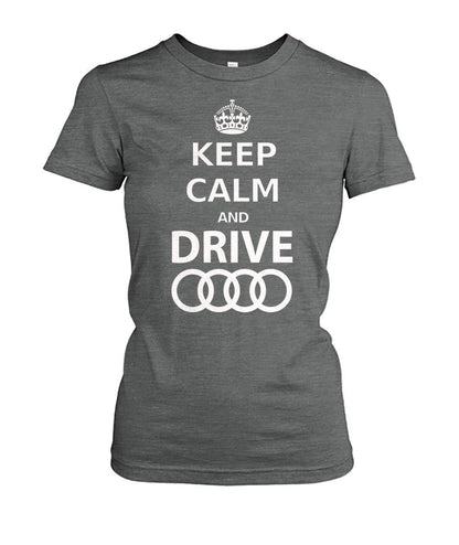 Keep calm and drive Audi Damen Tee