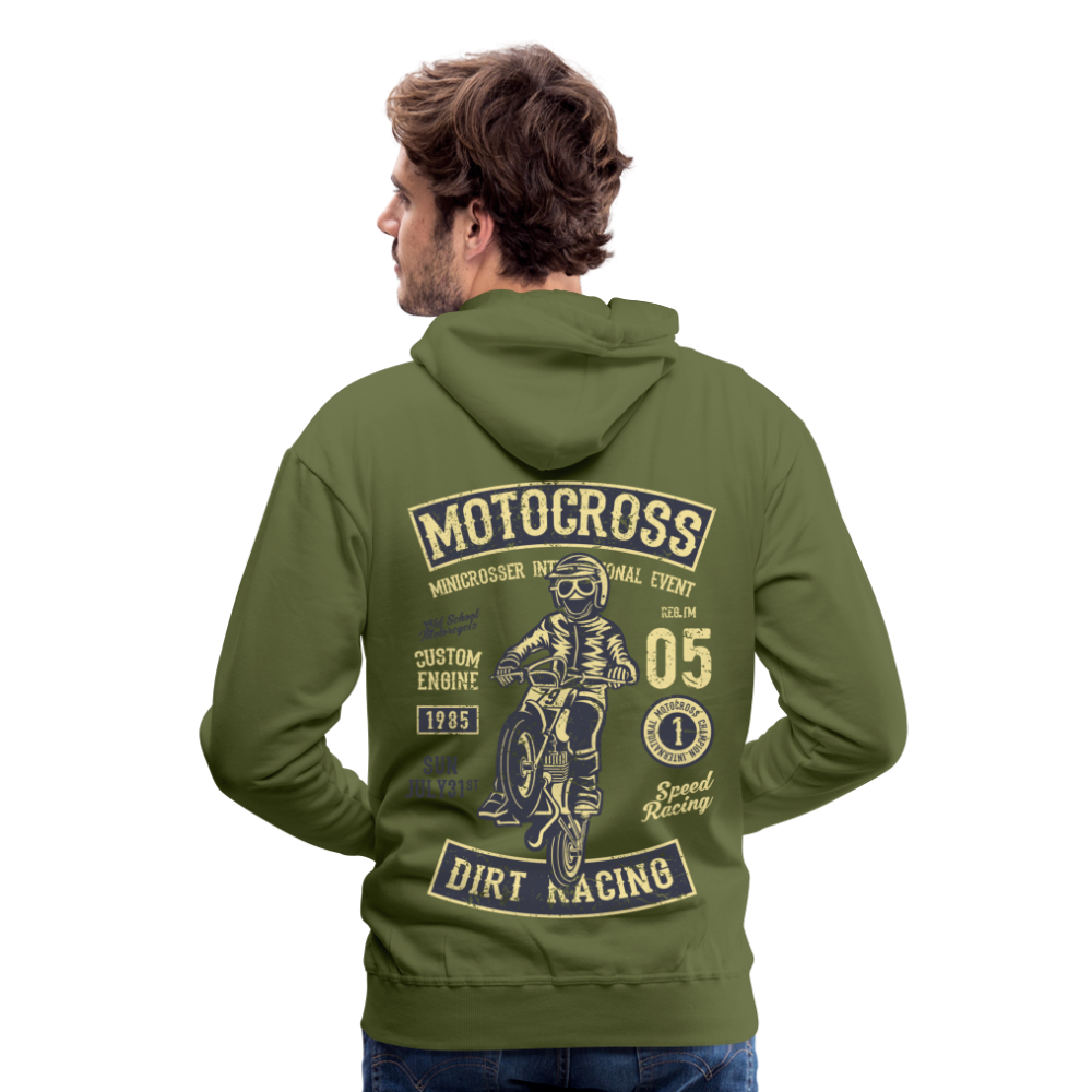 Motocross design Motorcycle Men’s Premium Hoodie - olive green