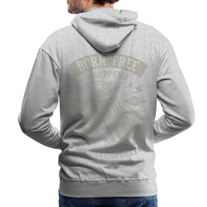 choppers Born Free Motorcycle Men’s Premium Hoodie - heather grey