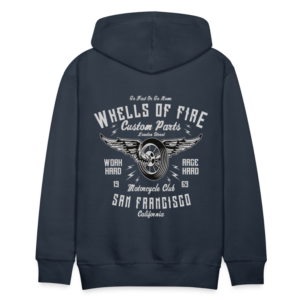 Wheels of fire Motorcycle Club Men’s Premium Hoodie - navy