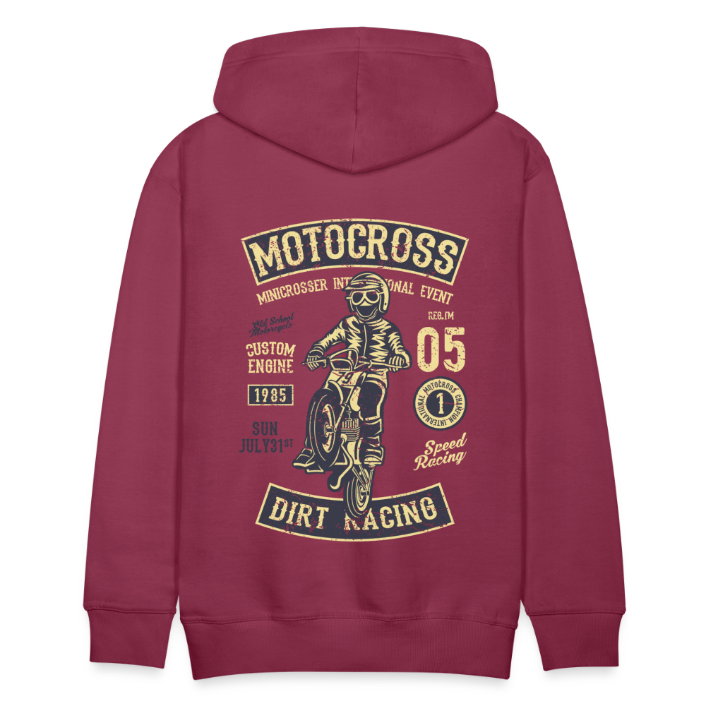 Motocross design Motorcycle Men’s Premium Hoodie - bordeaux