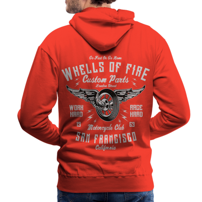 Wheels of fire Motorcycle Club Men’s Premium Hoodie - red