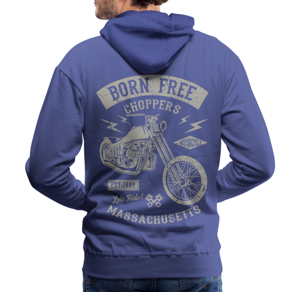 choppers Born Free Motorcycle Men’s Premium Hoodie - royal blue