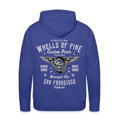 Wheels of fire Motorcycle Club Men’s Premium Hoodie - royal blue