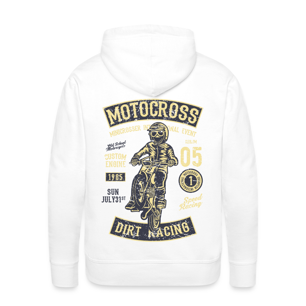 Motocross design Motorcycle Men’s Premium Hoodie - white