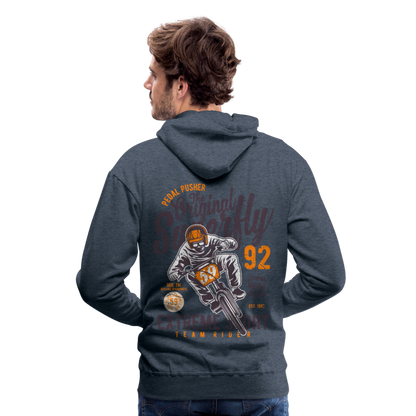 Pedal Pusher Extreme Sport Men’s Premium Hoodie - heather denim