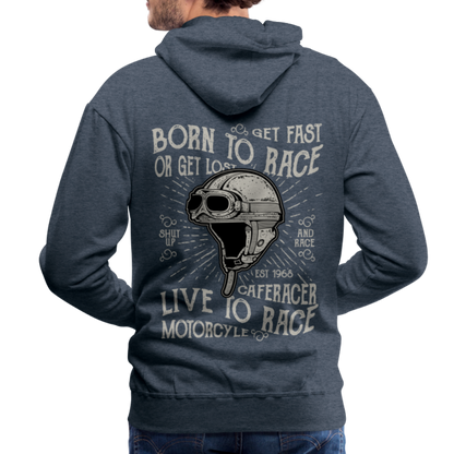 Born to Race Car's Men’s Premium Hoodie - heather denim