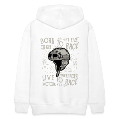 Born to Race Car's Men’s Premium Hoodie - white