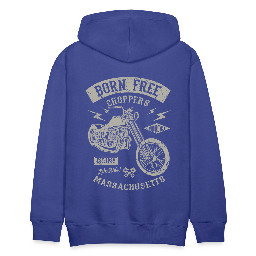 choppers Born Free Motorcycle Men’s Premium Hoodie - royal blue