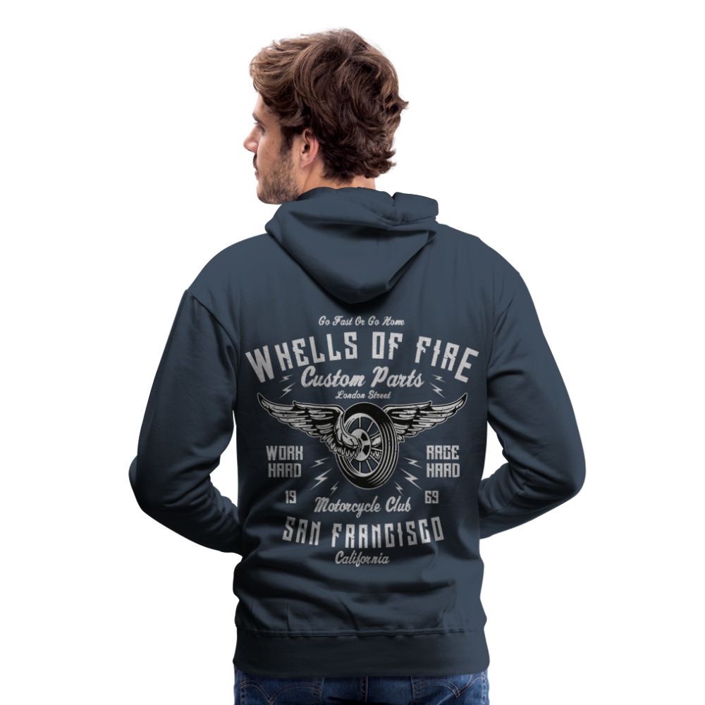 Wheels of fire Motorcycle Club Men’s Premium Hoodie - navy