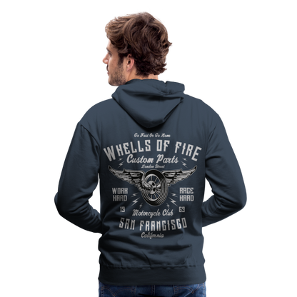 Wheels of fire Motorcycle Club Men’s Premium Hoodie - navy