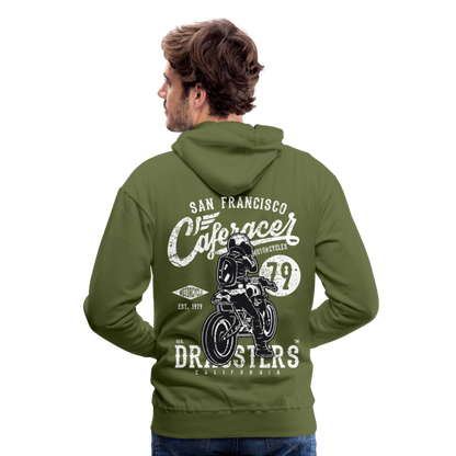 Motorcycle San Francisco Caferacer Men’s Premium Hoodie - olive green