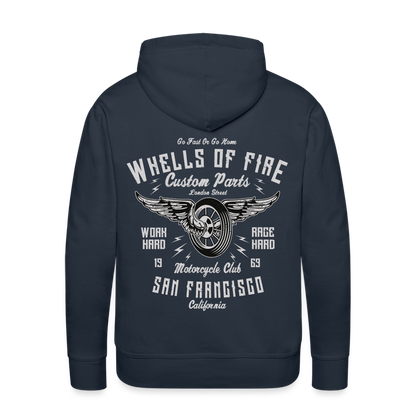 Wheels of fire Motorcycle Club Men’s Premium Hoodie - navy