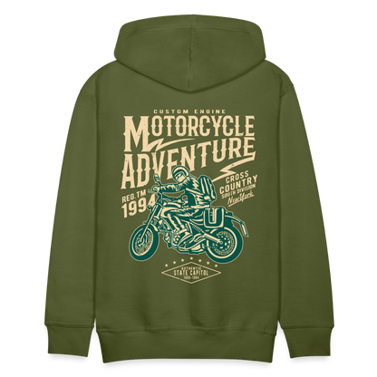 Motorcycle Adventure Men’s Premium Hoodie - olive green