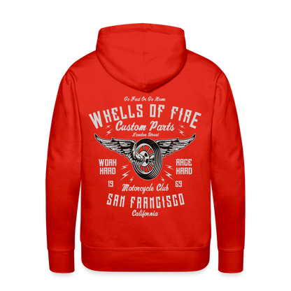 Wheels of fire Motorcycle Club Men’s Premium Hoodie - red