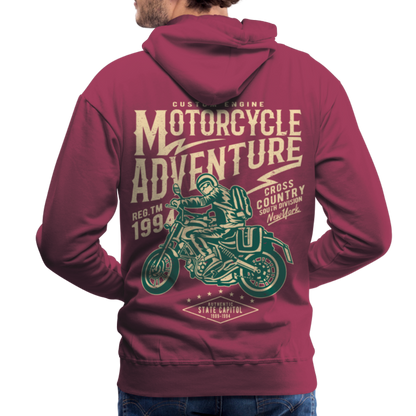 Motorcycle Adventure Men’s Premium Hoodie - bordeaux