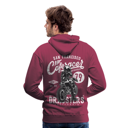 Motorcycle San Francisco Caferacer Men’s Premium Hoodie - bordeaux