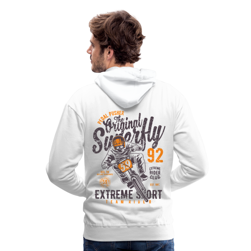 Pedal Pusher Extreme Sport Men’s Premium Hoodie - white