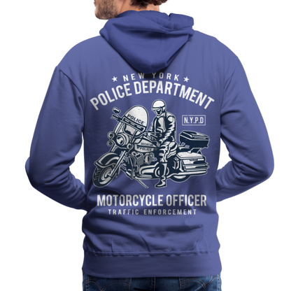 New York Police Department Motorcycle Officer Men’s Premium Hoodie - royal blue