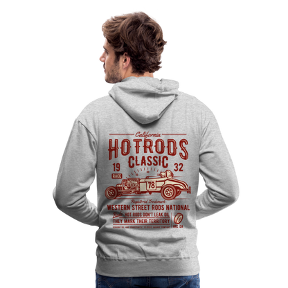 Hot Rods Race Classic Men’s Premium Hoodie - heather grey