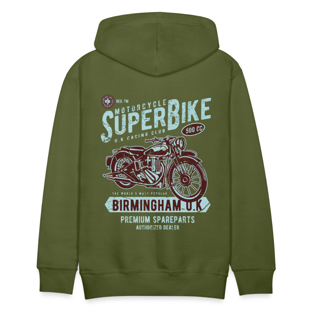 Super Bike Motorcycle Men’s Premium Hoodie - olive green