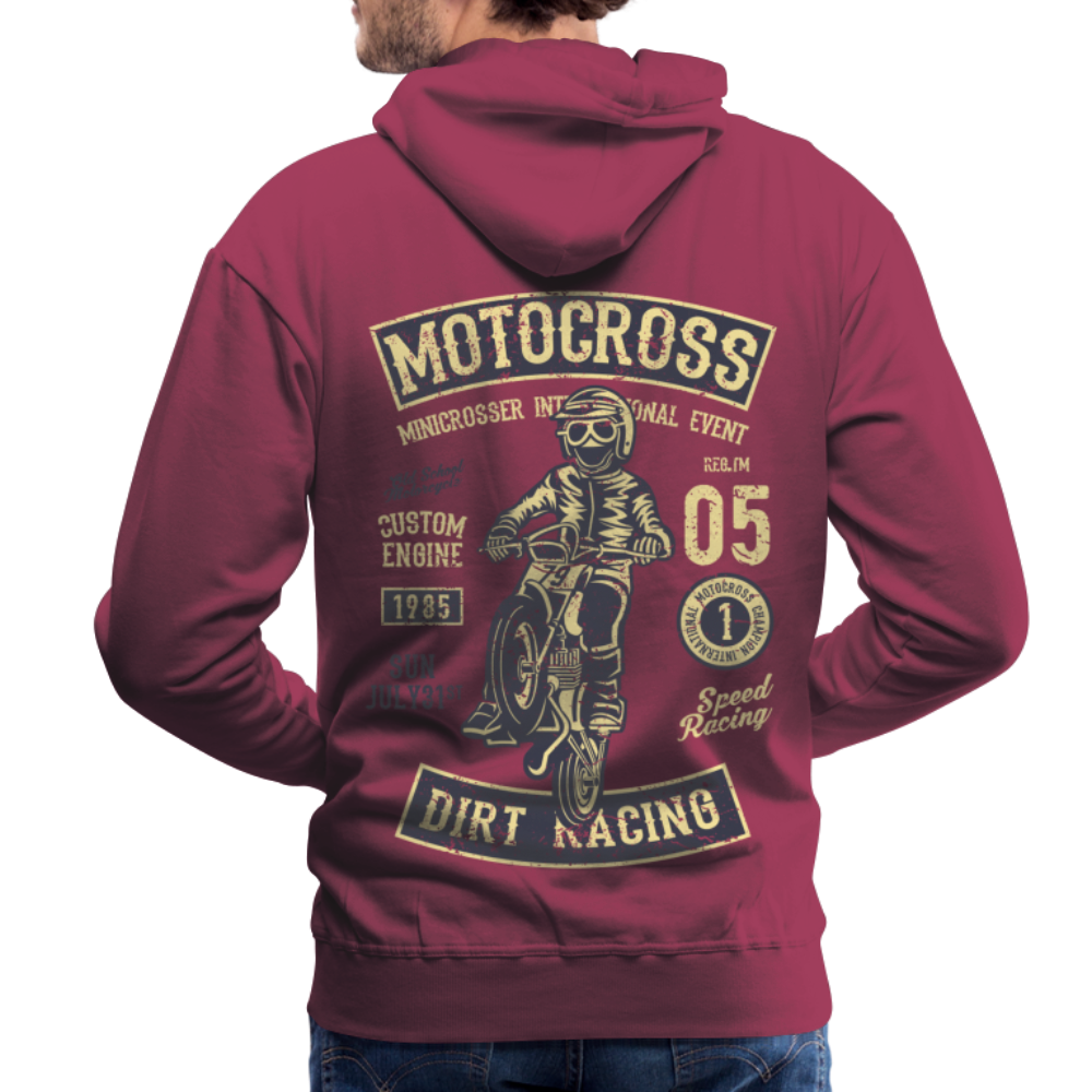 Motocross design Motorcycle Men’s Premium Hoodie - bordeaux