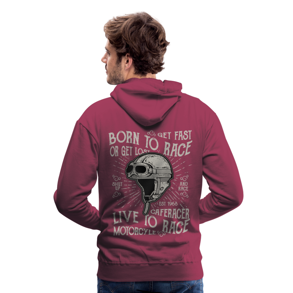 Born to Race Car's Men’s Premium Hoodie - bordeaux