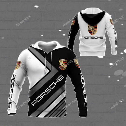 Porsche Hoodies Porsche Black &#038; White T-shirts V15