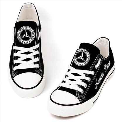 Mercedes Black Low Top Canvas Shoes