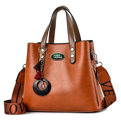 Land Rang Rover Luxury Leather Women Handbag-bag-Driver Apparel-Brown-Driversapparel.com