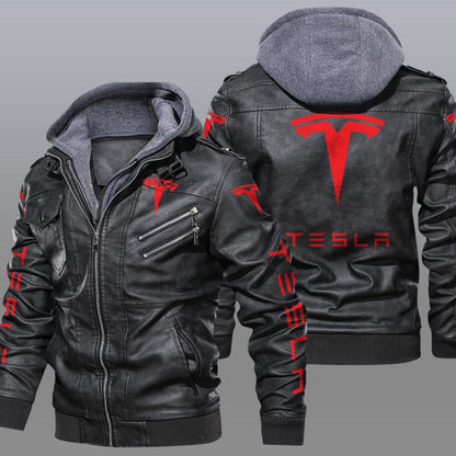 Tesla Jacket Tesla Racing Leather Jacket V07