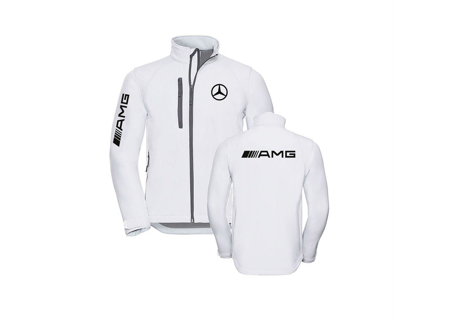 AMG Mercedes Soft Shell Bike Style Jacket without Hood