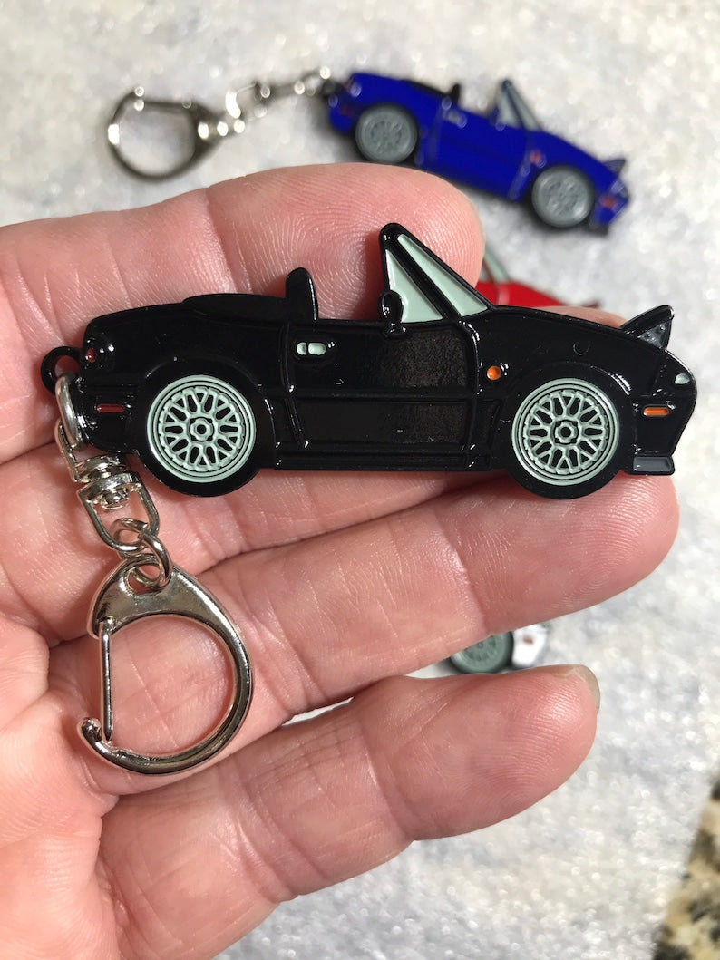 NA Miata MX5 Keychains with BBS Wheels_driver_clothing_drivi.store