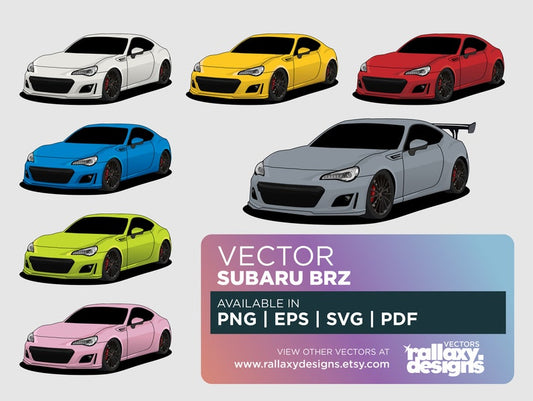 Subaru BRZ Automotive Vector Collection