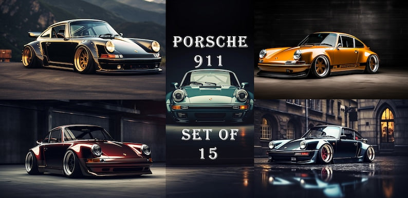 Limited Edition Porsche 911 Art Collection (Set of 15)