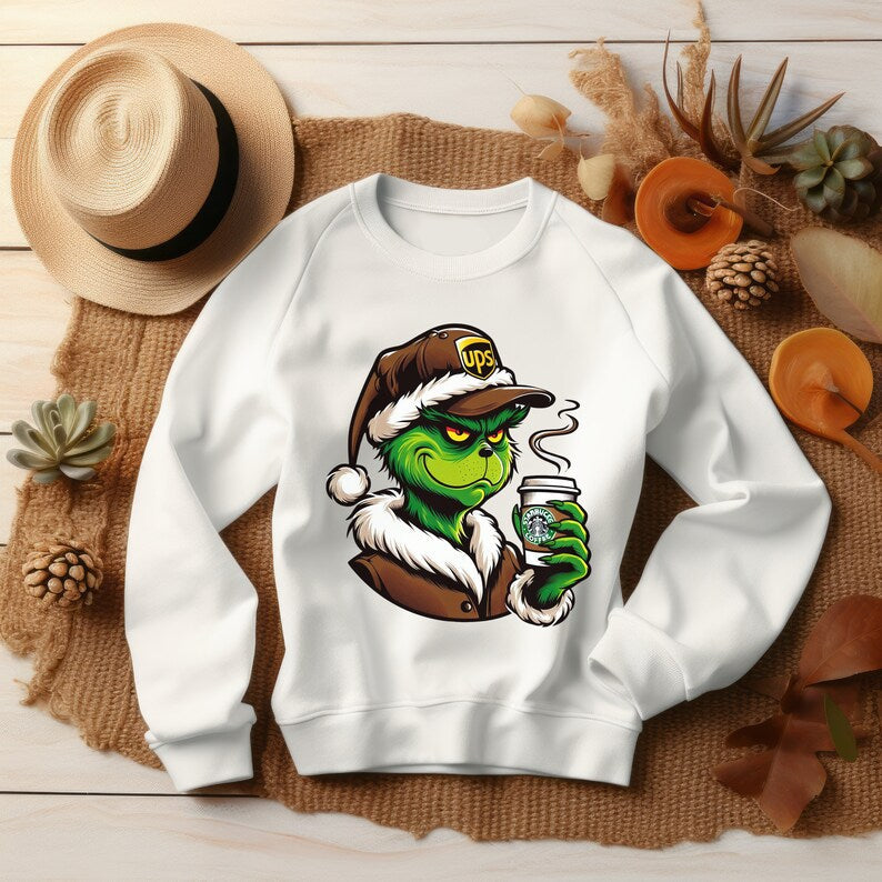 Grinchmas Starbucks Coffee UPS Driver Sweatshirt