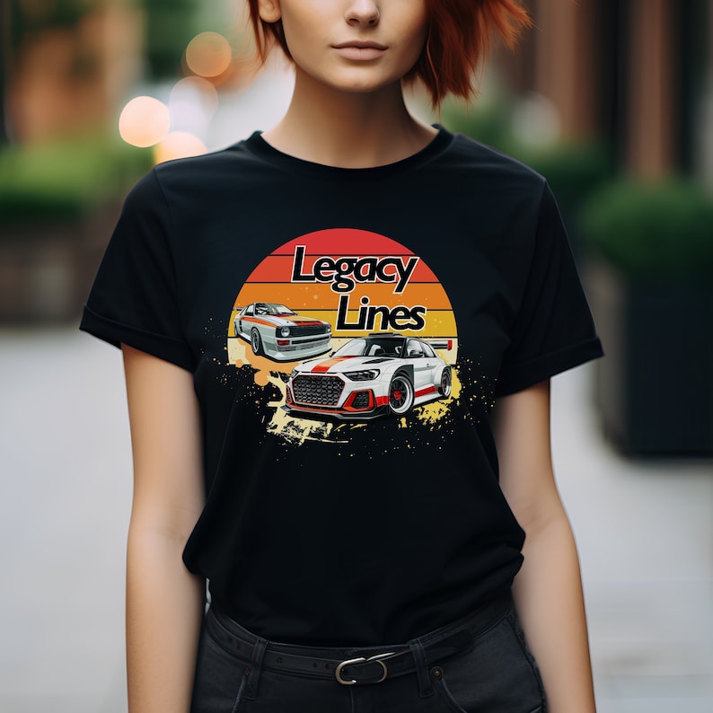 Audi S Rally: Retro Sunset Car Enthusiast Shirt_driver_apparel_drivi.store