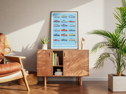 Nostalgic 80's Classic Car Posters - Printable Wall Art