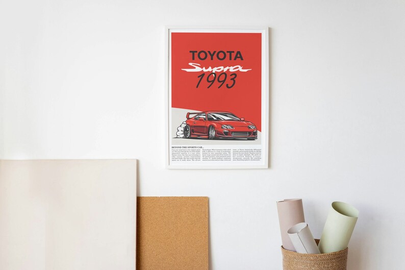 Premium Supra Poster: Wall Art for Car Lovers_driver_clothing_drivi.store