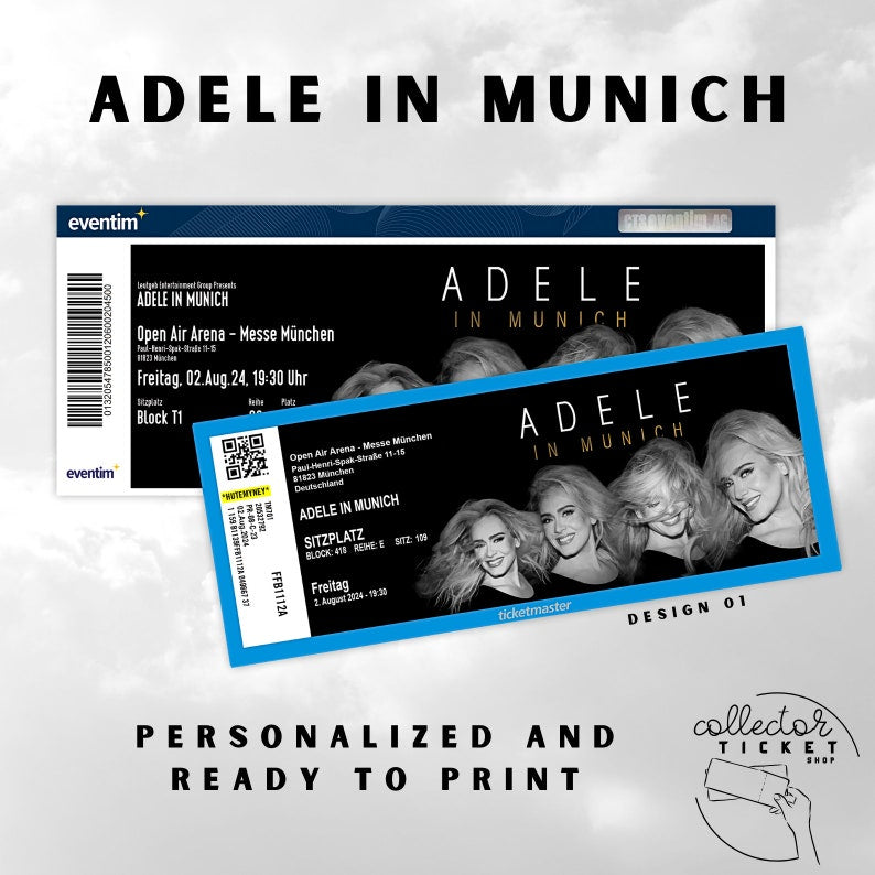 Personalized Adele in Munich Collector Ticket