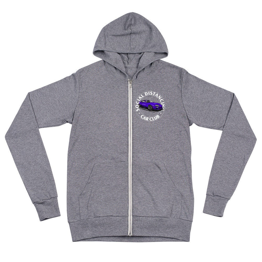 JDM 2JZ Social Distancing Car Club Zip Hoodie