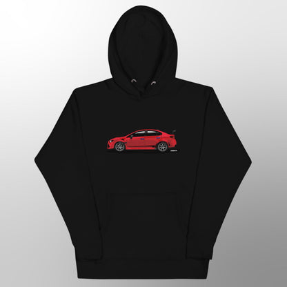 Subaru WRX STI in Pure Red - Extra Comfy Premium Blend Hoodie