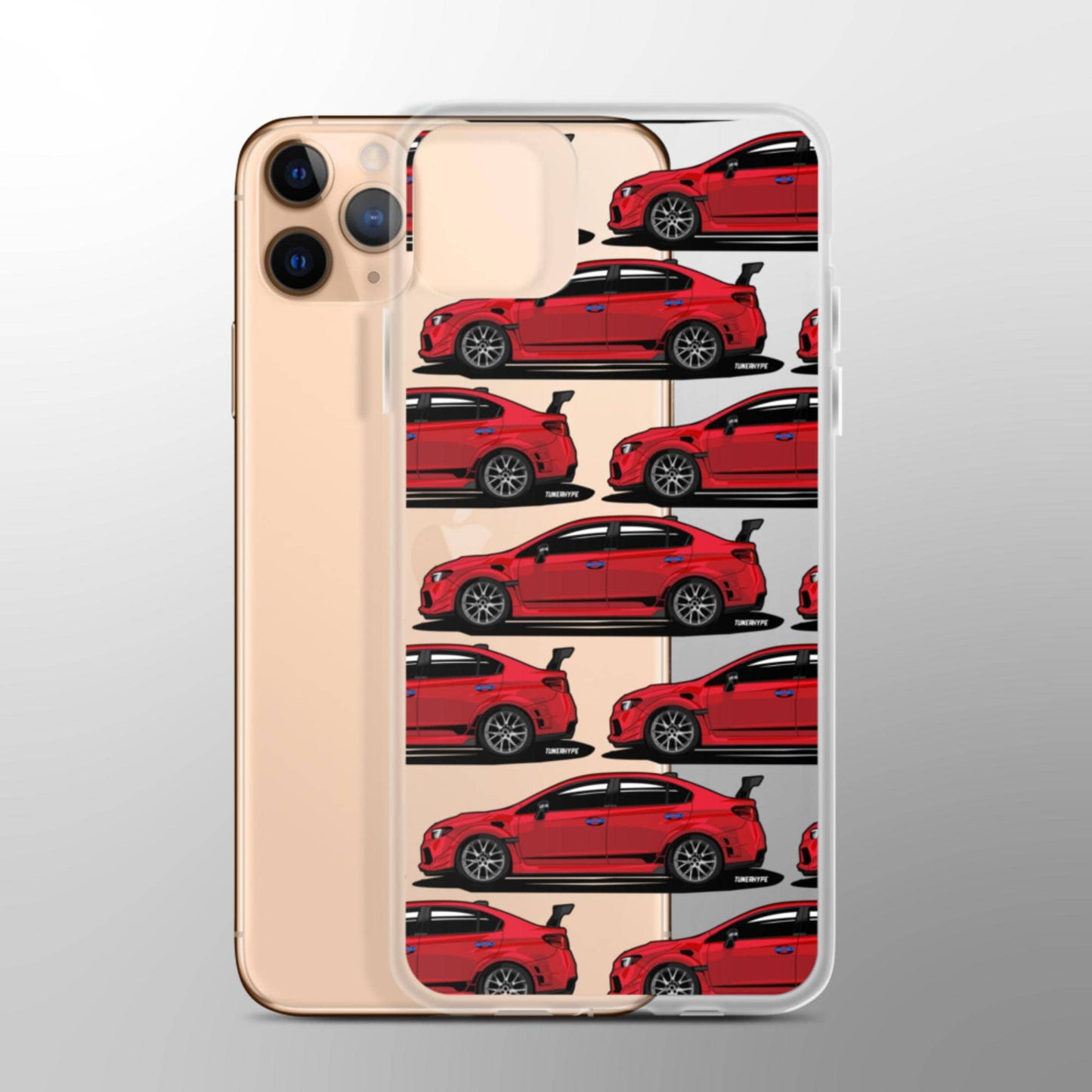 Прозрачный чехол для iPhone Subaru WRX STI - Чистый красный