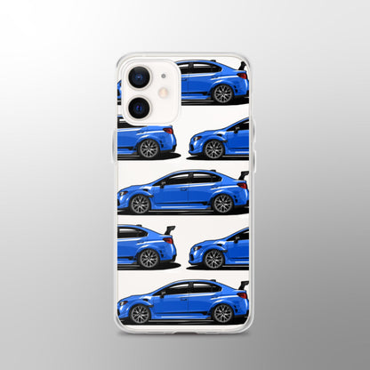 Subaru WRX STI Clear iPhone Case - World Rally Blue