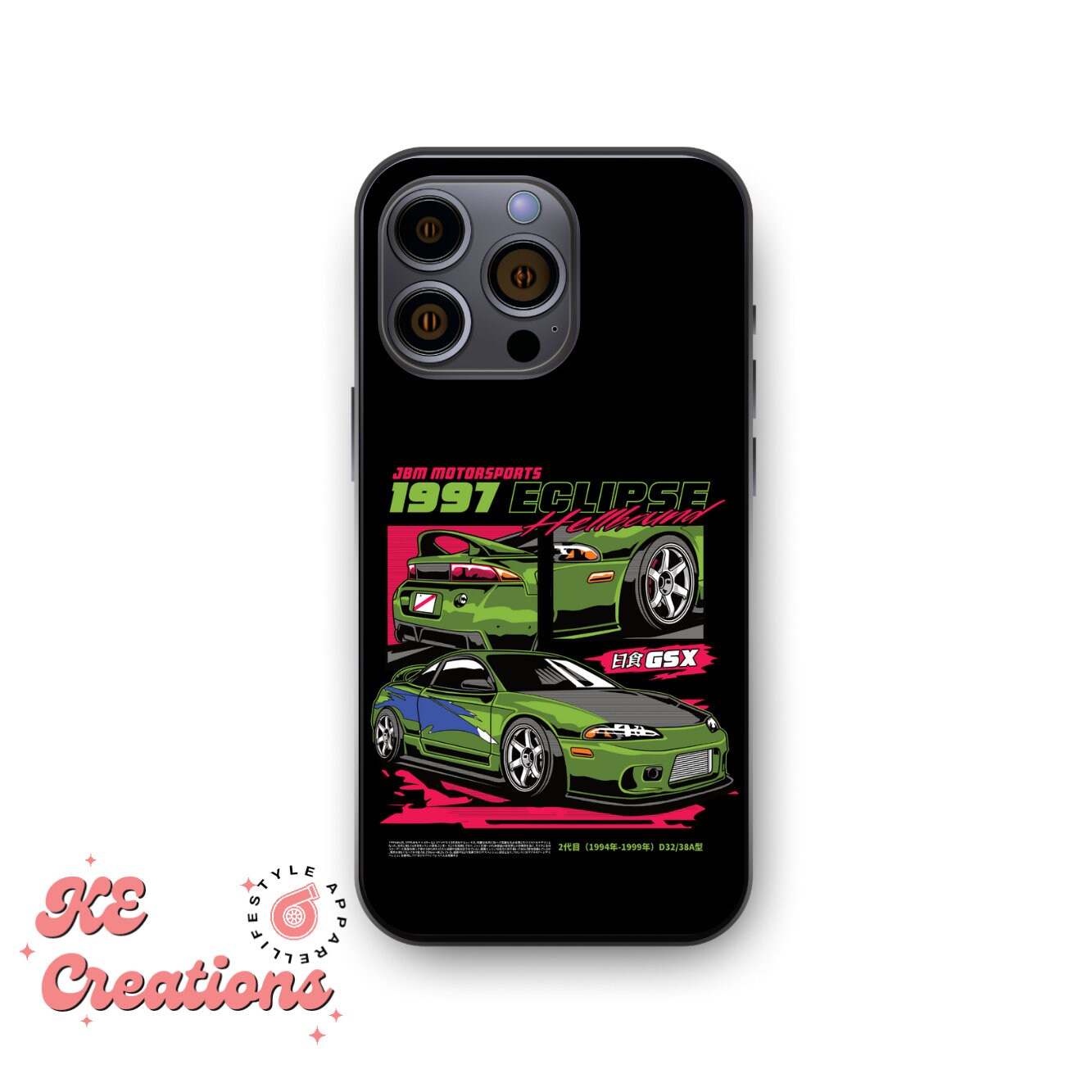 Чехол для iPhone 13, 14, 15 JDM Eclipse | Pro, Pro Max, Plus, Mini