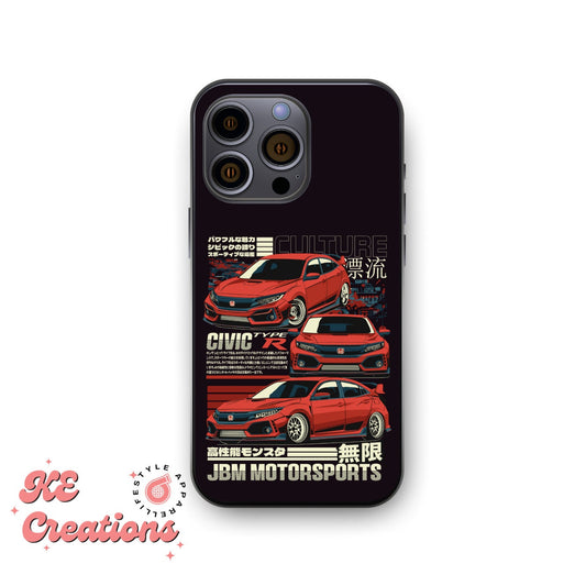 JDM HD Civic Custom iPhone 13, 14, 15 Case | Pro, Pro Max, Plus, Mini