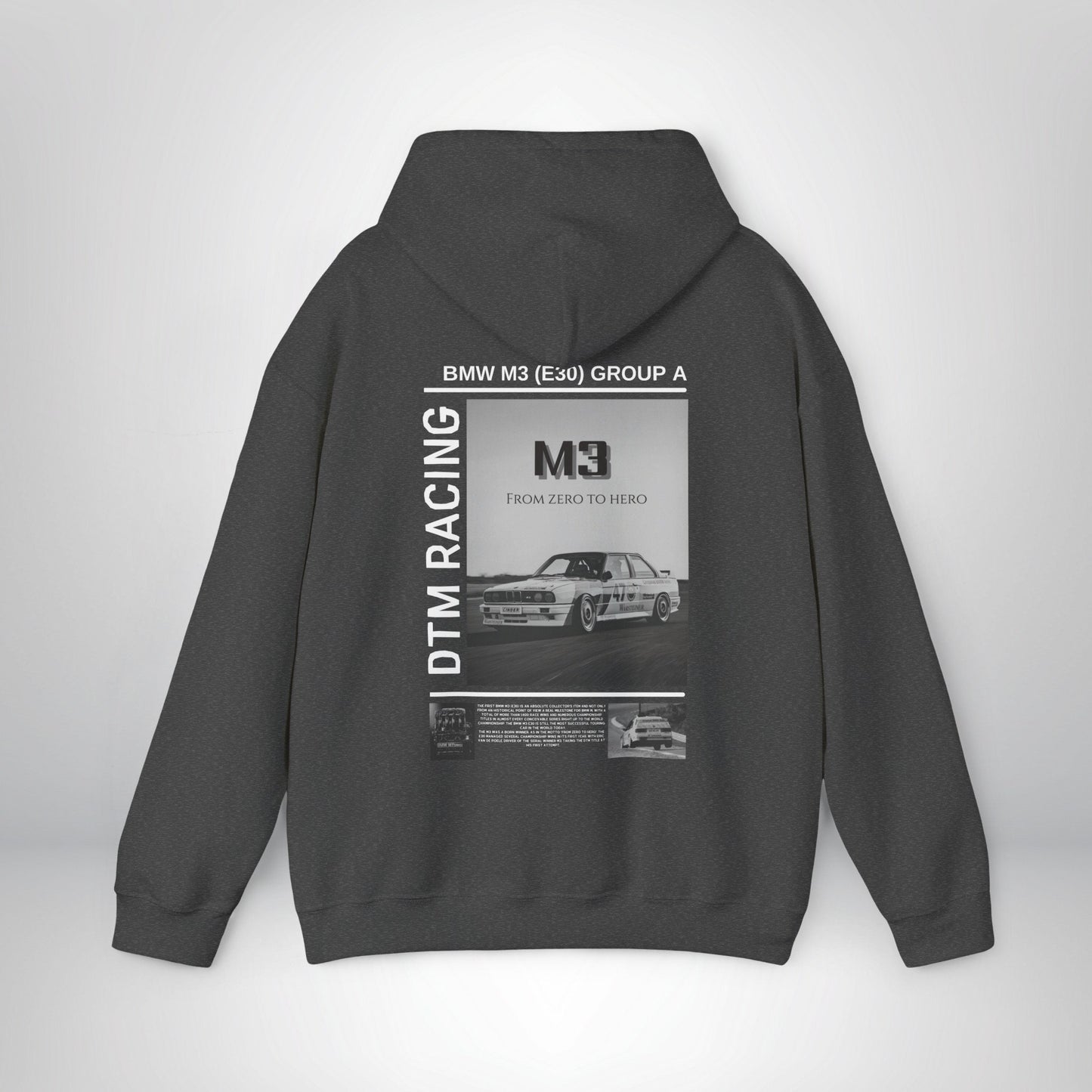 DTM BMW M3 E30 Group A Hoodie - Unique Design for Vintage Style and Car Enthusiasts