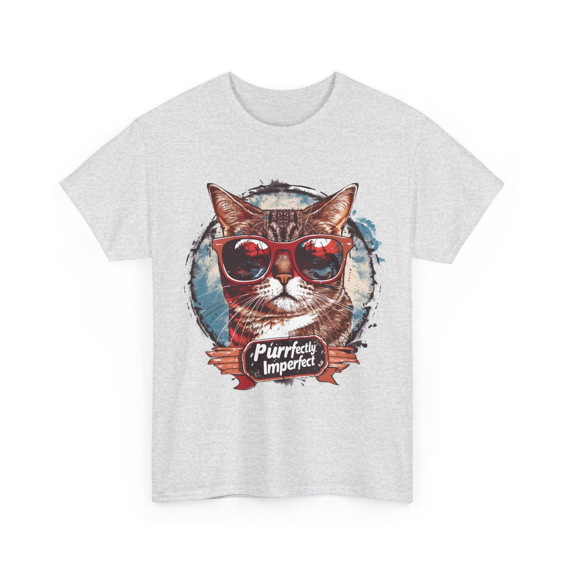 Purrfectly Imperfect Retro Graphic T-Shirt, Vintage Unisex Adult T Shirt, Vintage Kitten T Shirt, Cat T-Shirt, Funny Shirt, Retro Gifts