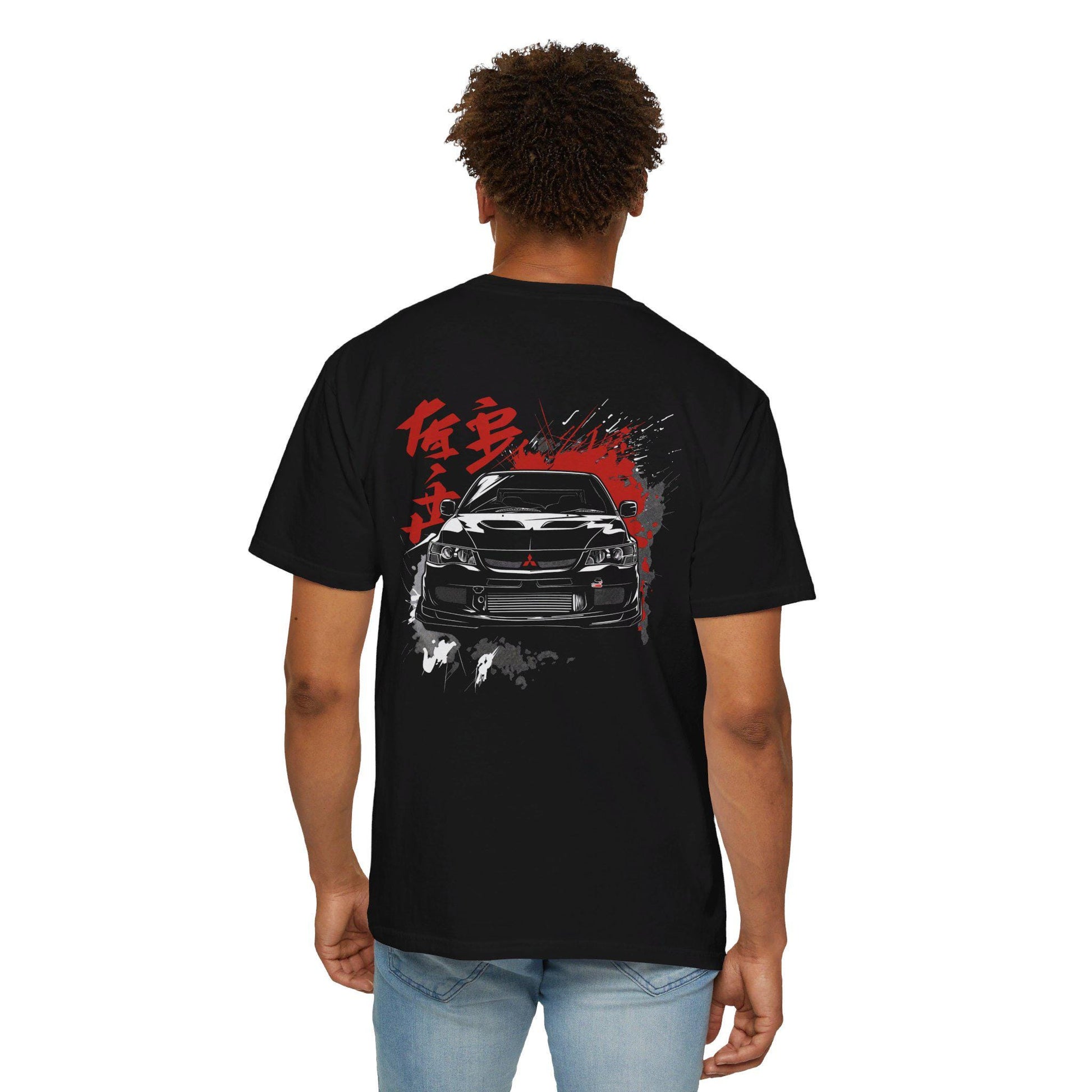 Mitsubishi Evo 9 Street Art T-shirt - Boosted Gear Co, JDM Turbo Graphic Tee, Cool Unisex Top, Casual Car Shirt, Bold Racing Apparel